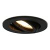 Oslo LED inbouwspot - 4 Watt 345 lumen - 2700K Warm wit - GU10 - Dimbaar - Rond - Kantelbaar - IP20 voor binnen - Zwart | HOFTRONIC