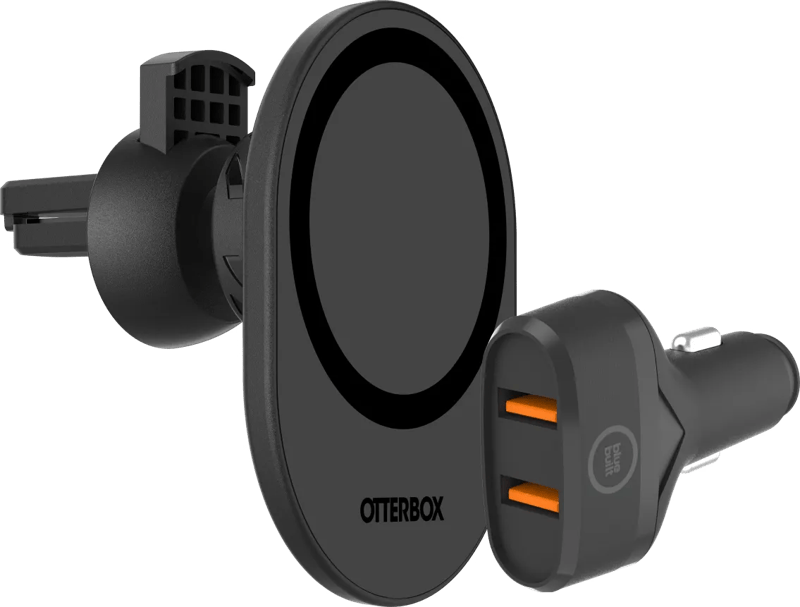 Otterbox Telefoonhouder Auto met MagSafe Magneet + BlueBuilt Autolader Quick Charge