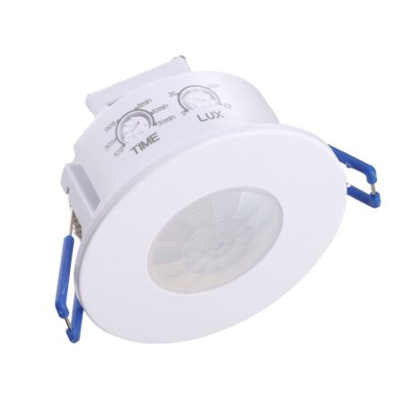 PIR Bewegingssensor met Schemerschakelaar - 360° Detectie - Bereik 8 meter - IP20 - Maximaal 600 Watt - Inbouw - Wit - 220-240V | HOFTRONIC