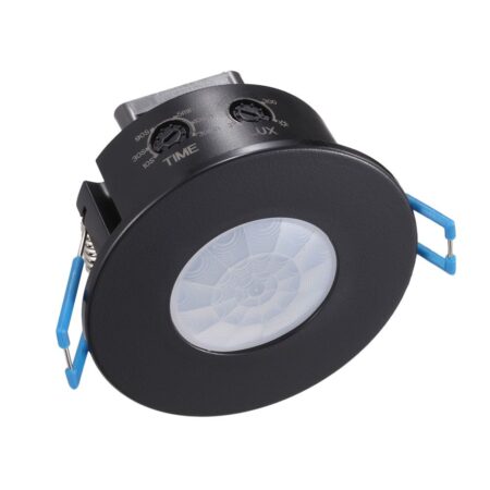 PIR Bewegingssensor met Schemerschakelaar - 360° Detectie - Bereik 8 meter - IP20 - Maximaal 600 Watt - Inbouw - Zwart - 220-240V | HOFTRONIC