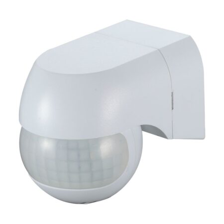 PIR bewegingssensor met schemerschakelaar - 180° - Opbouw - 12 meter bereik - Maximaal 400 Watt - IP44 waterdicht - Wit | HOFTRONIC