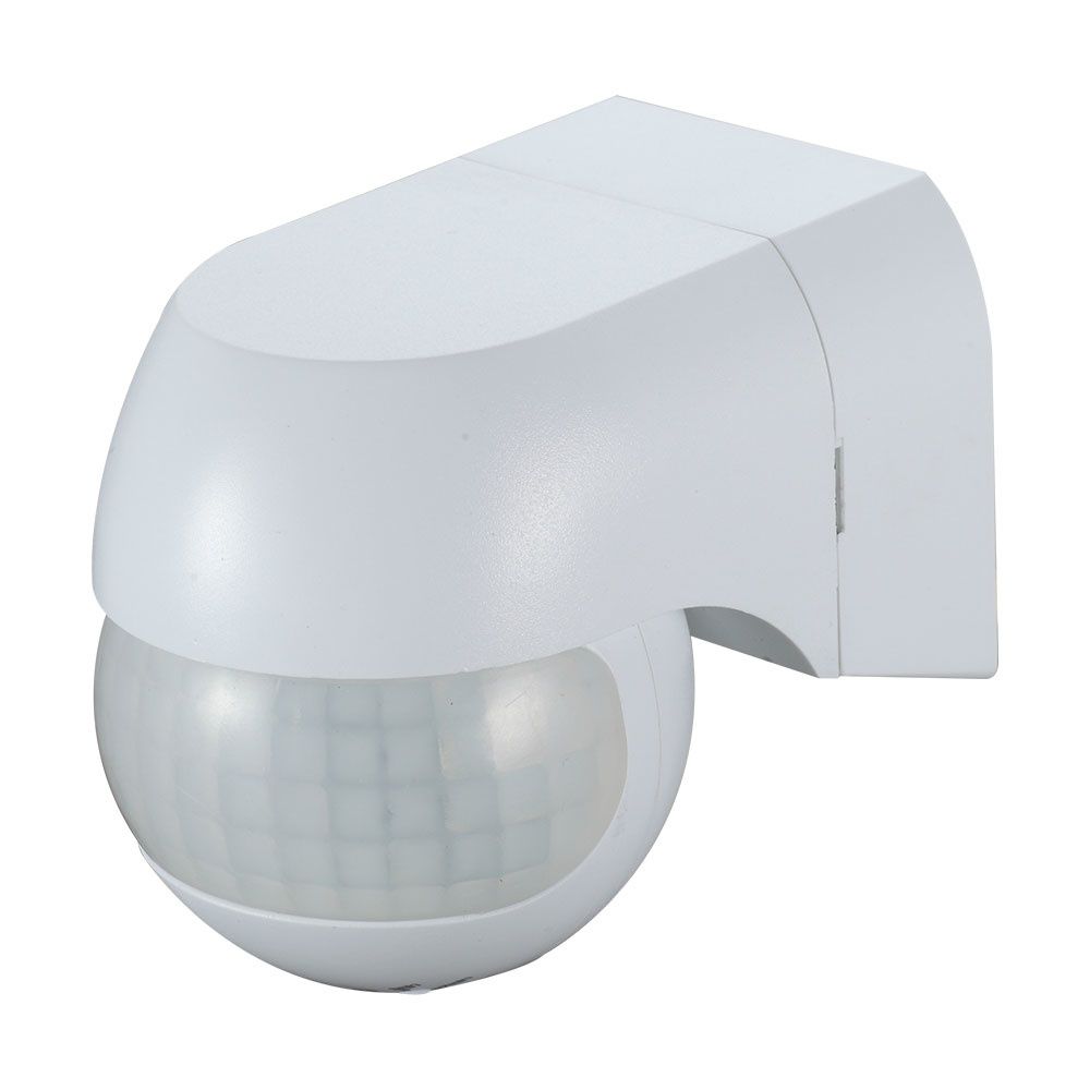 PIR bewegingssensor met schemerschakelaar - 180° - Opbouw - 12 meter bereik - Maximaal 400 Watt - IP44 waterdicht - Wit | HOFTRONIC