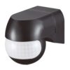 PIR bewegingssensor met schemerschakelaar - 180° - Opbouw - 12 meter bereik - Maximaal 400 Watt - IP44 waterdicht - Zwart | HOFTRONIC