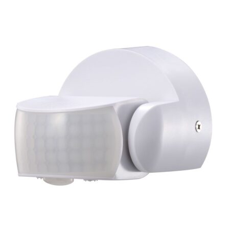 PIR bewegingssensor met schemerschakelaar - 180° - Opbouw - 12 meter bereik - Maximaal 600 Watt - IP65 waterdicht - Wit | HOFTRONIC