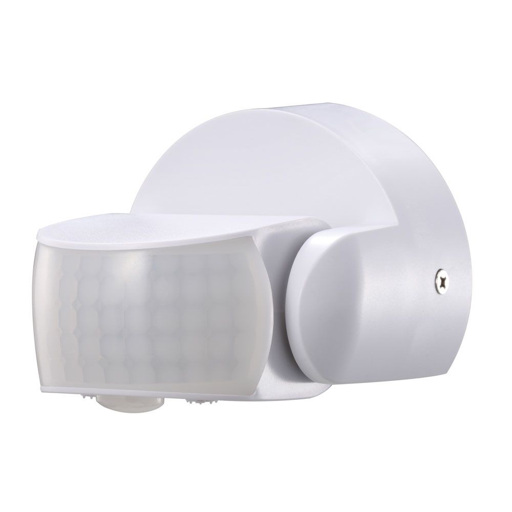 PIR bewegingssensor met schemerschakelaar - 180° - Opbouw - 12 meter bereik - Maximaal 600 Watt - IP65 waterdicht - Wit | HOFTRONIC