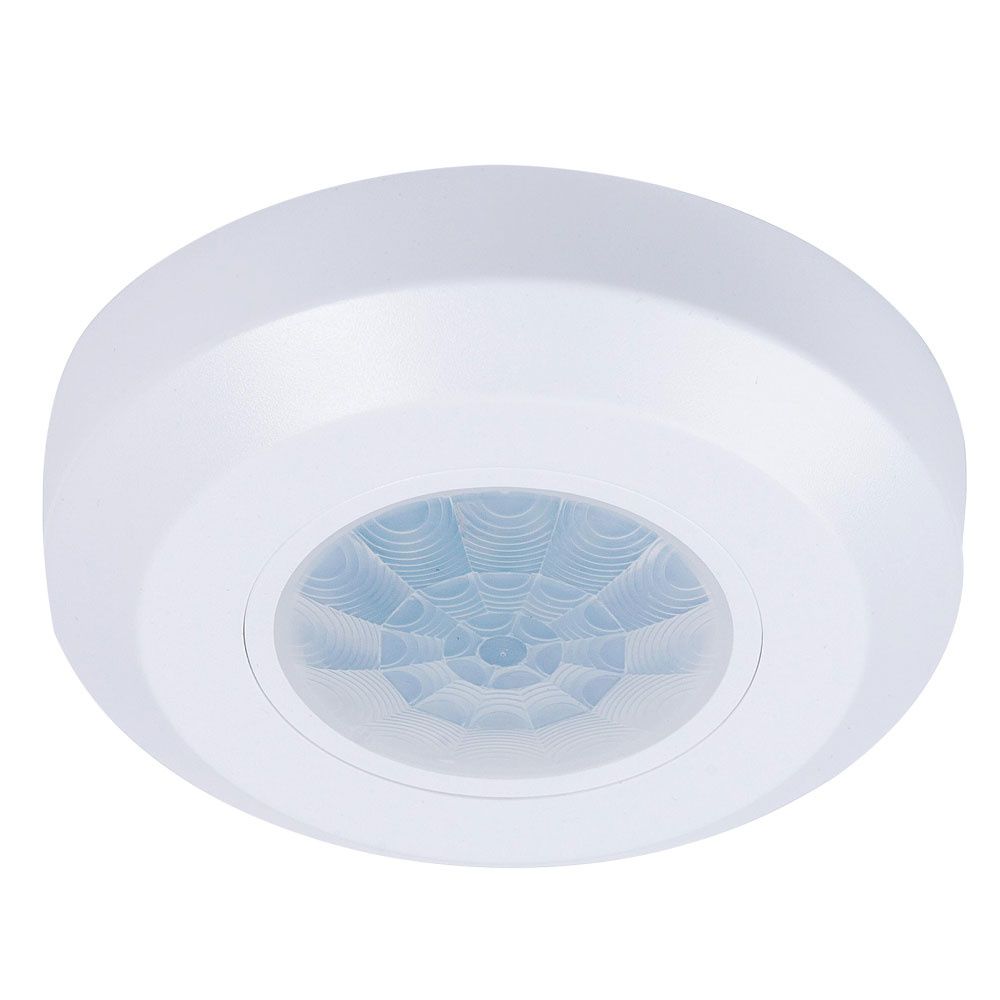 PIR bewegingssensor met schemerschakelaar - 360° - Opbouw - 8 meter bereik - Maximaal 200 Watt - IP20 voor binnen - Wit | HOFTRONIC