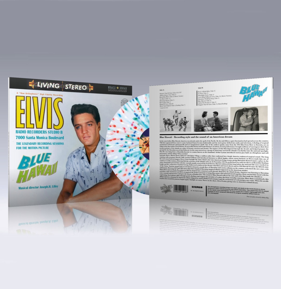 PRE-ORDER: Elvis Presley - Blue Hawaii Radio Recorders Studio B Sessions (Splatter Vinyl) - Bennies Fifties Exclusive (LP) | Elvis Presley