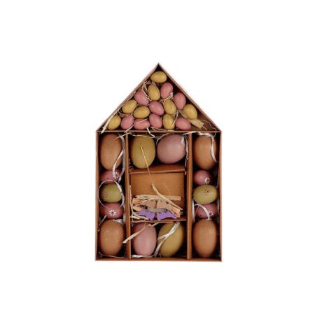 Paasei roze in kartonnen huisje | HBX natural living