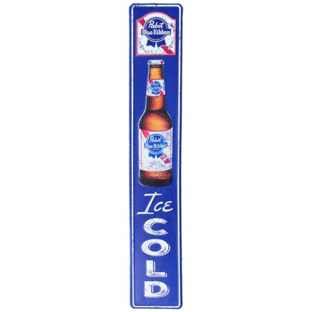 Pabst Blue Ribbon Metalen Straatnaambord - Ice Cold - 91 x 15 cm | Pabst Blue Ribbon