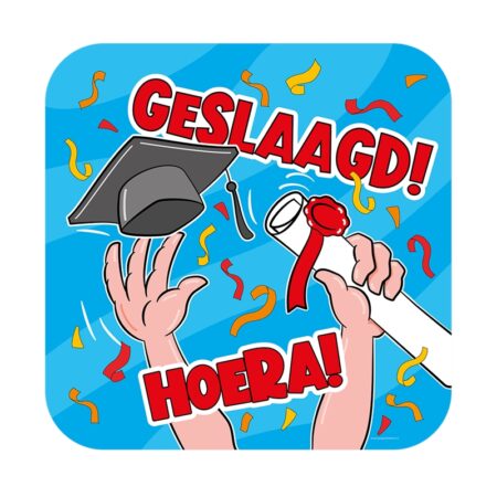 Paperdreams Huldeschild Geslaagd cartoon | Paperdreams