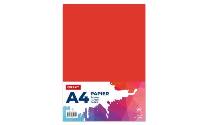 Papier A4 150gr Rood 25 vel |