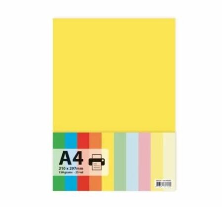 Papier a4 150 gram geel 25 vel | Verhaak