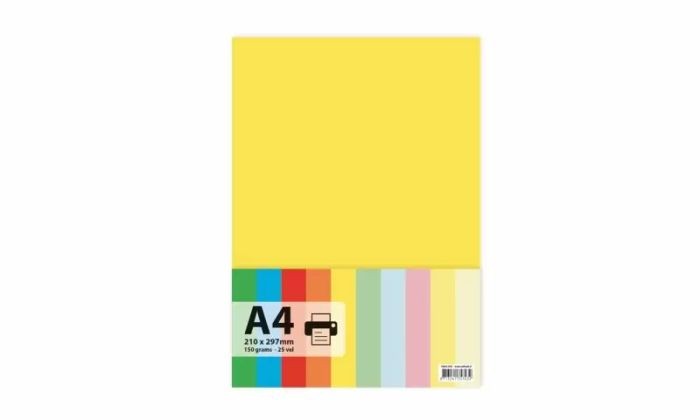 Papier a4 150 gram geel 25 vel | Verhaak