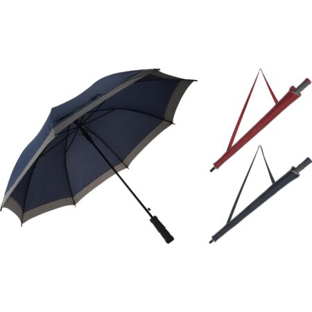 Paraplu 104 cm blauw of bordeaux | Merkloos