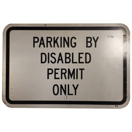 Parking By Disabled Permit Only Metalen Straatbord - Origineel - 46 x 30 cm | The Dutch Pickers