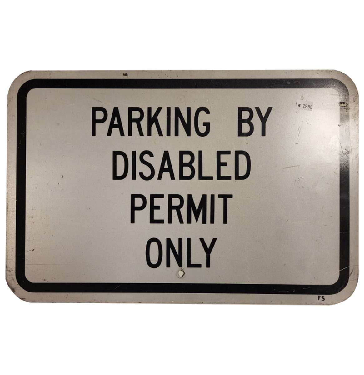 Parking By Disabled Permit Only Metalen Straatbord - Origineel - 46 x 30 cm | The Dutch Pickers