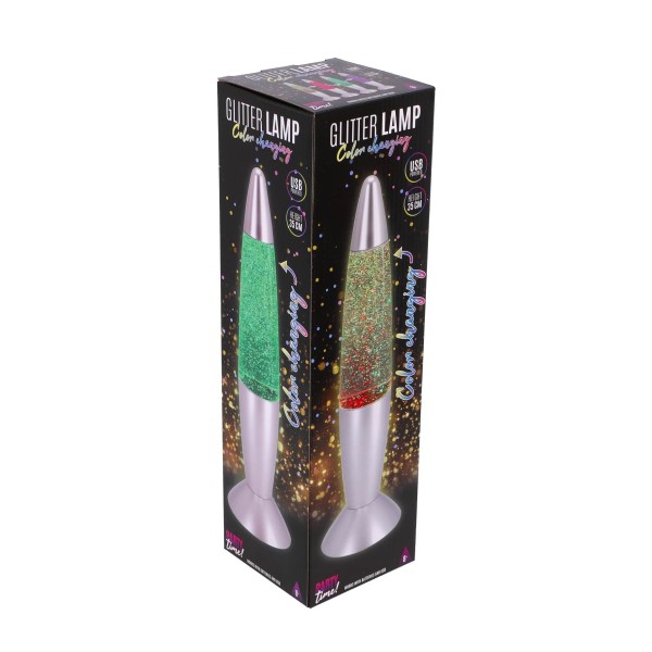 Party Time Glitterlamp Led Color Changing 35 Cm |