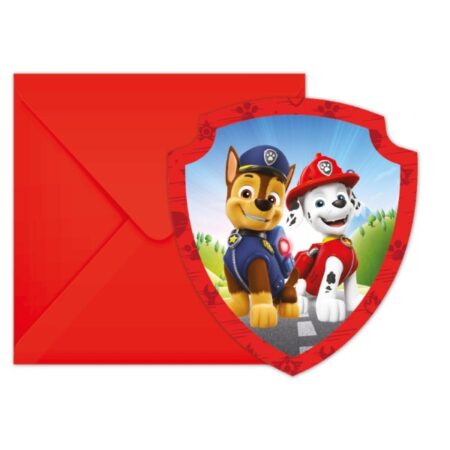 Paw Patrol Uitnodigingen 6 Stuks |