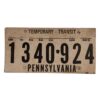 Pennsylvania Tijdelijke Kentekenplaat - 1980 - Origineel | The Dutch Pickers