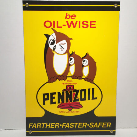 Pennzoil Be Oil-Wise Logo Emaille Bord | Pennzoil