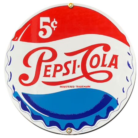 Pepsi-Cola Flessendop Emaille Bord - 20 cm ø | Pepsi