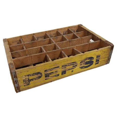 Pepsi Vintage Geel Houten Kratje - Origineel | Pepsi