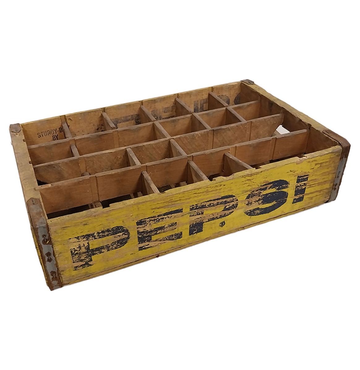 Pepsi Vintage Geel Houten Kratje - Origineel | Pepsi
