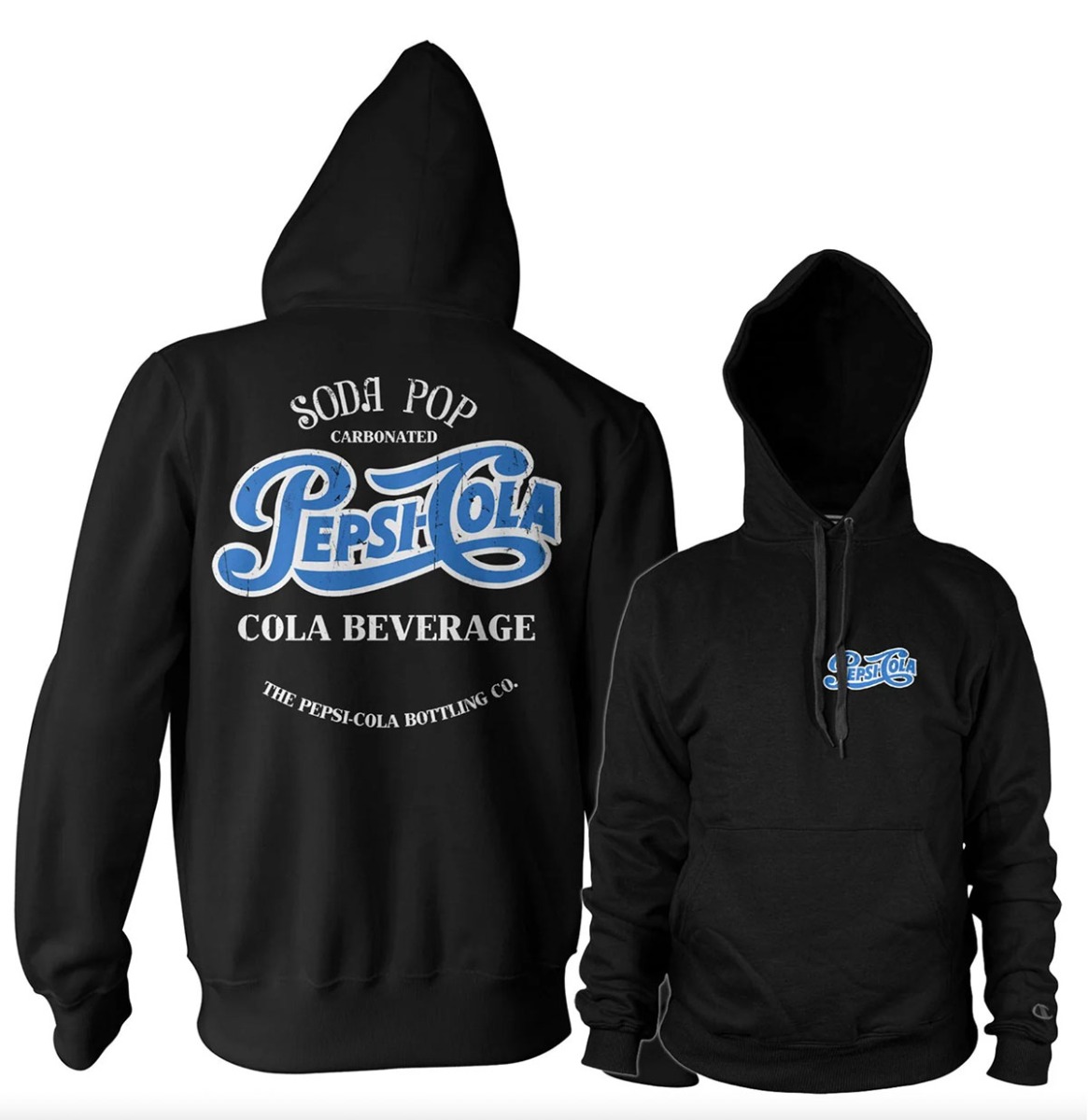 PepsiCo Soda Pop Hoodie - Black-2XL | Pepsi