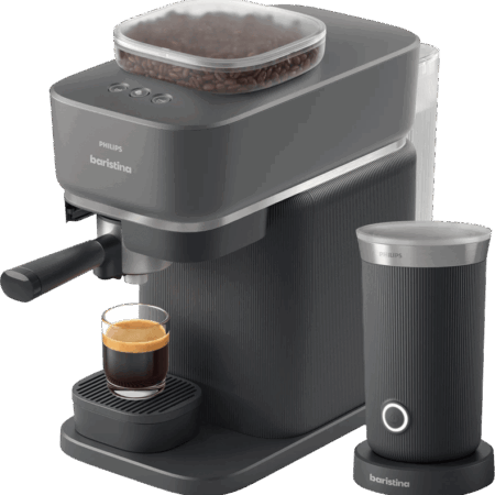 Philips Baristina BAR308/60 Zwart + Melkopschuimer