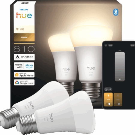 Philips Hue A60 White E27 810lm 2-pack