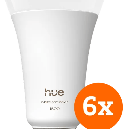 Philips Hue A67 White and Color 1600lm E27 6-Pack