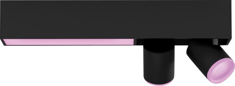 Philips Hue Centris Opbouwspot White and Color - Zwart - Rechthoek - 2-Spots