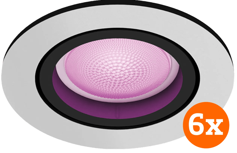 Philips Hue Centura inbouwspot White and Color - rond - Aluminium - 6-pack