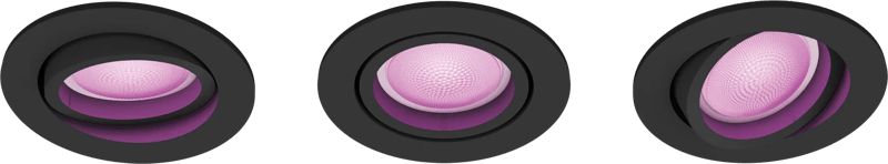 Philips Hue Centura inbouwspot White and Color - rond - Zwart - 3-pack