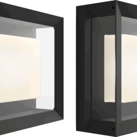 Philips Hue Econic muurlamp White and Color Zwart modern duo pack