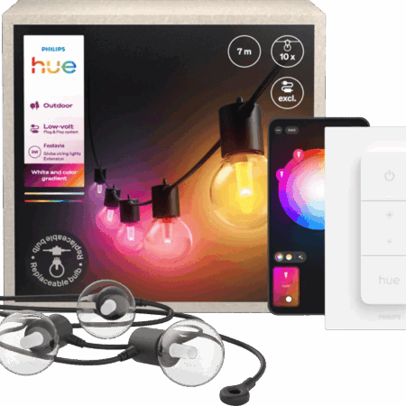 Philips Hue Festavia Globe Lichtsnoer - 7 meter - Uitbreiding + Dimmer