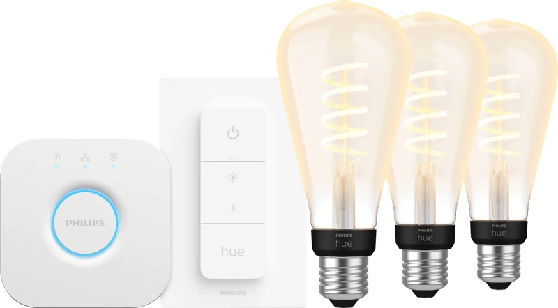 Philips Hue Filament White Ambiance Edison XL 3-Pack Startpakket