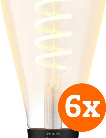 Philips Hue Filament White Ambiance Edison XL 6-pack