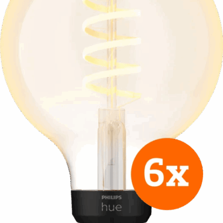 Philips Hue Filament White Ambiance Globe 6-pack