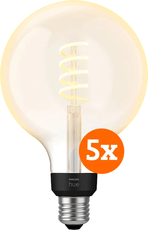 Philips Hue Filament White Ambiance Globe XL 5-pack