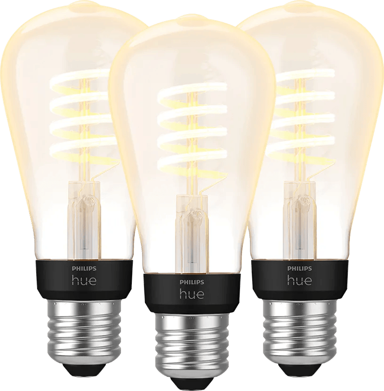 Philips Hue Filamentlamp White Ambiance Edison E27 3-pack