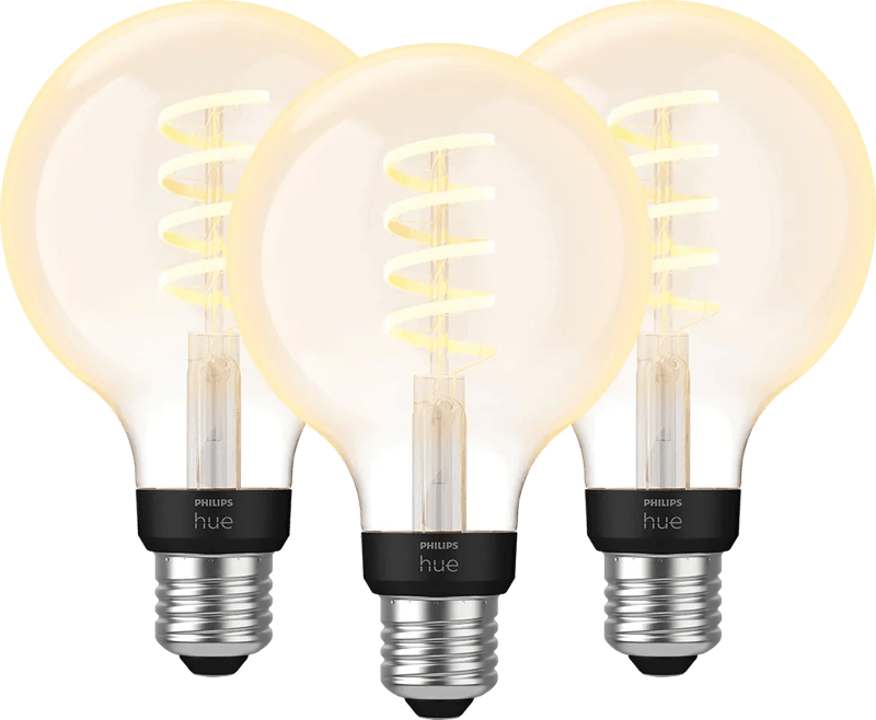 Philips Hue Filamentlamp White Ambiance Globe E27 3-pack