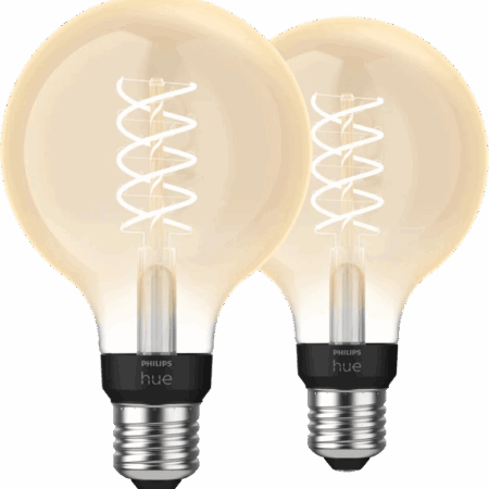 Philips Hue Filamentlamp White Globe E27 2-pack
