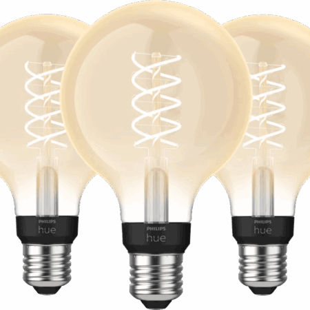 Philips Hue Filamentlamp White Globe E27 3-pack