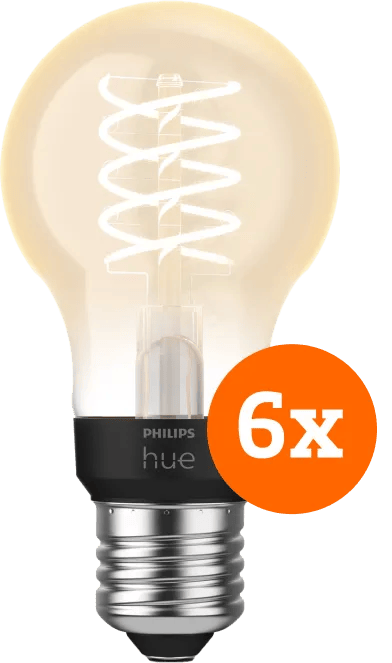 Philips Hue Filamentlamp White Standaard E27 - 2023 - 6-pack