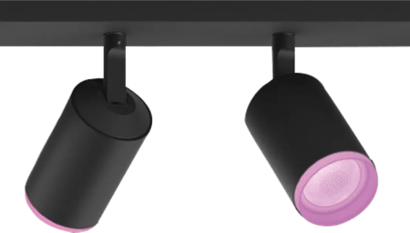 Philips Hue Fugato Opbouwspot White and Color - Zwart - 4-spots