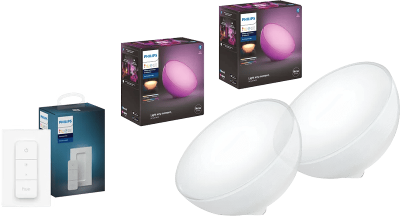 Philips Hue Go 2-pack White and Color  + dimmer