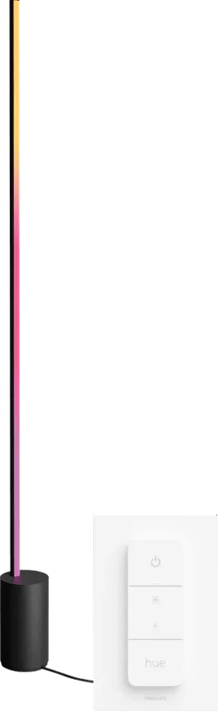 Philips Hue Gradient Signe White and Color vloerlamp zwart + dimmer
