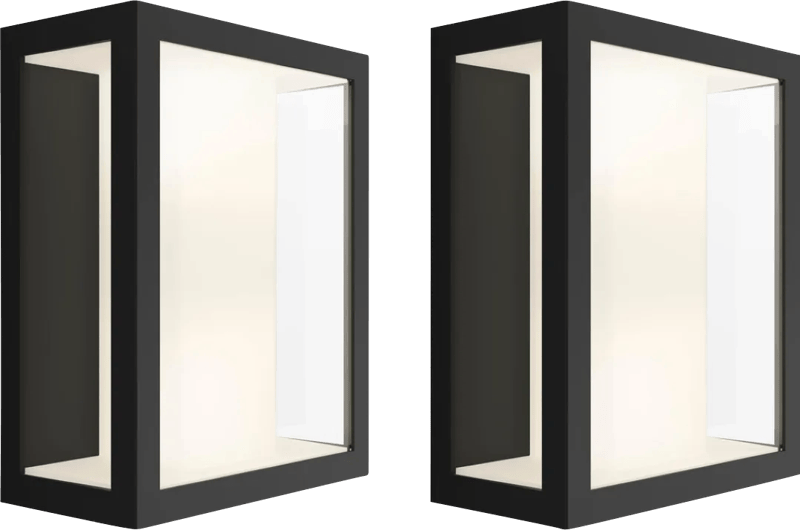 Philips Hue Impress muurlamp White and Color zwart breed duo pack
