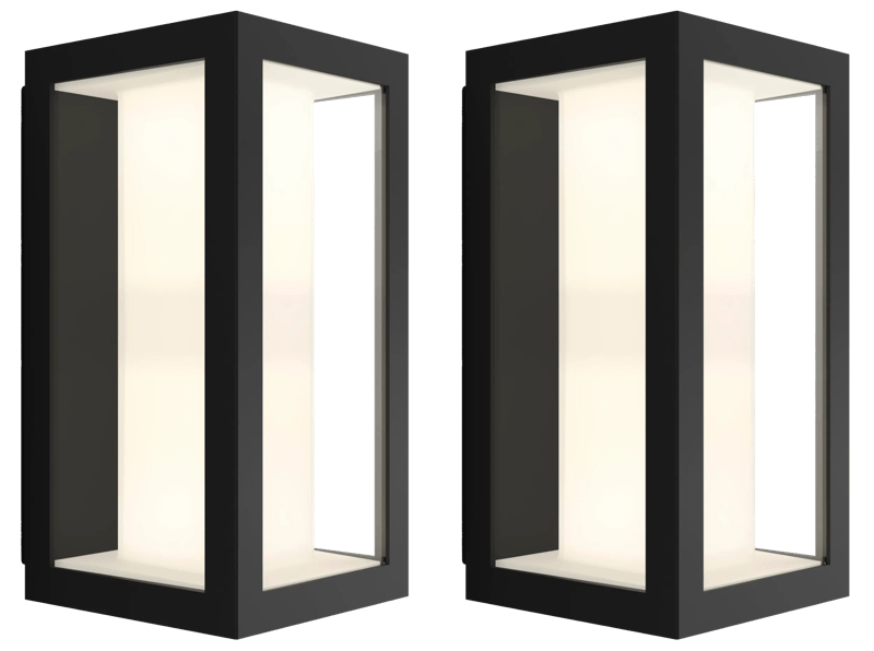 Philips Hue Impress muurlamp White and Color zwart smal duo pack